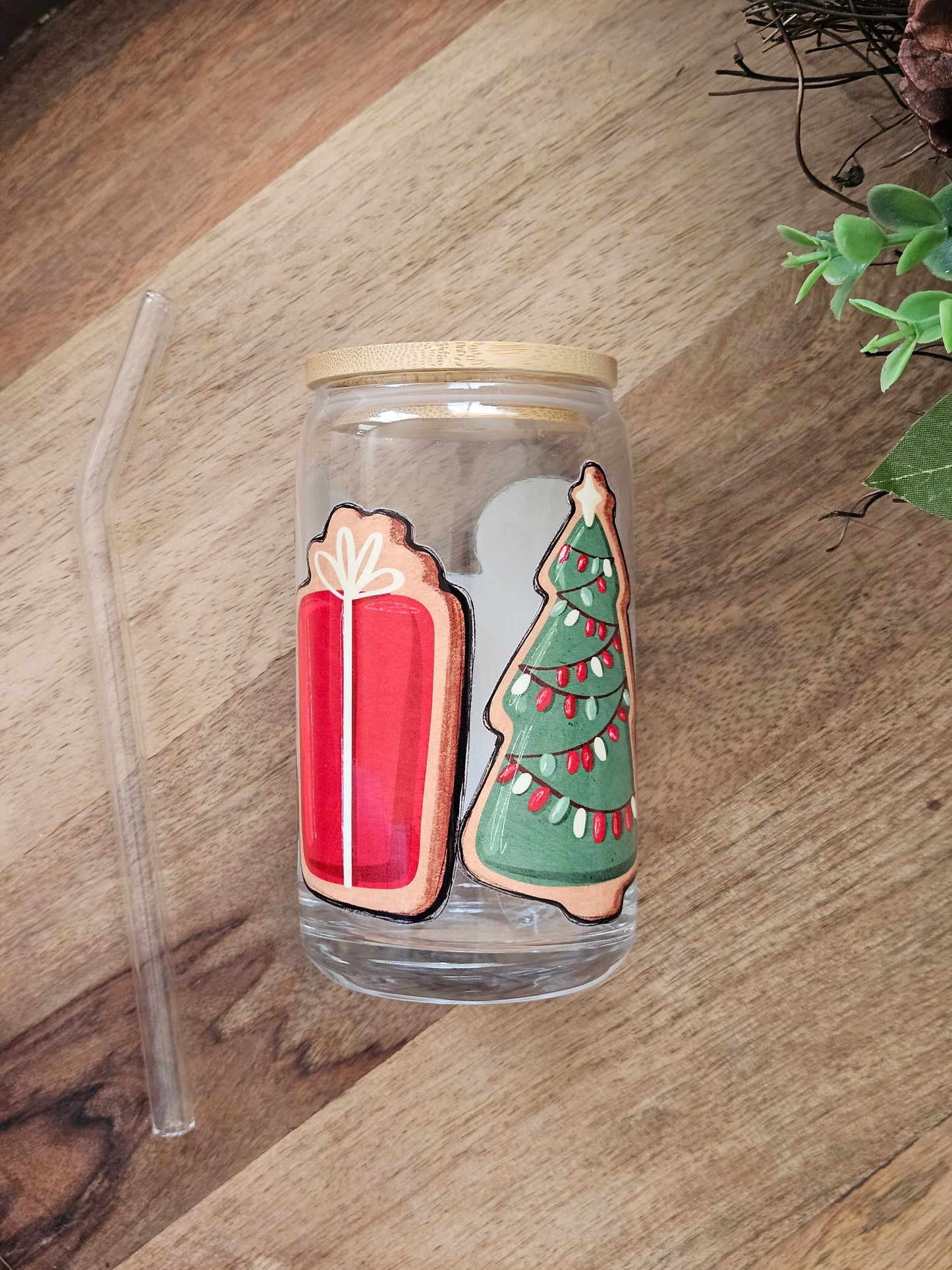 Christmas Cookie Glass Cup