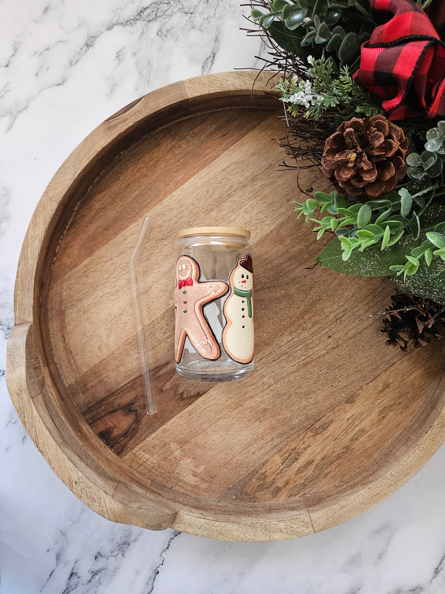 Christmas Cookie Glass Cup