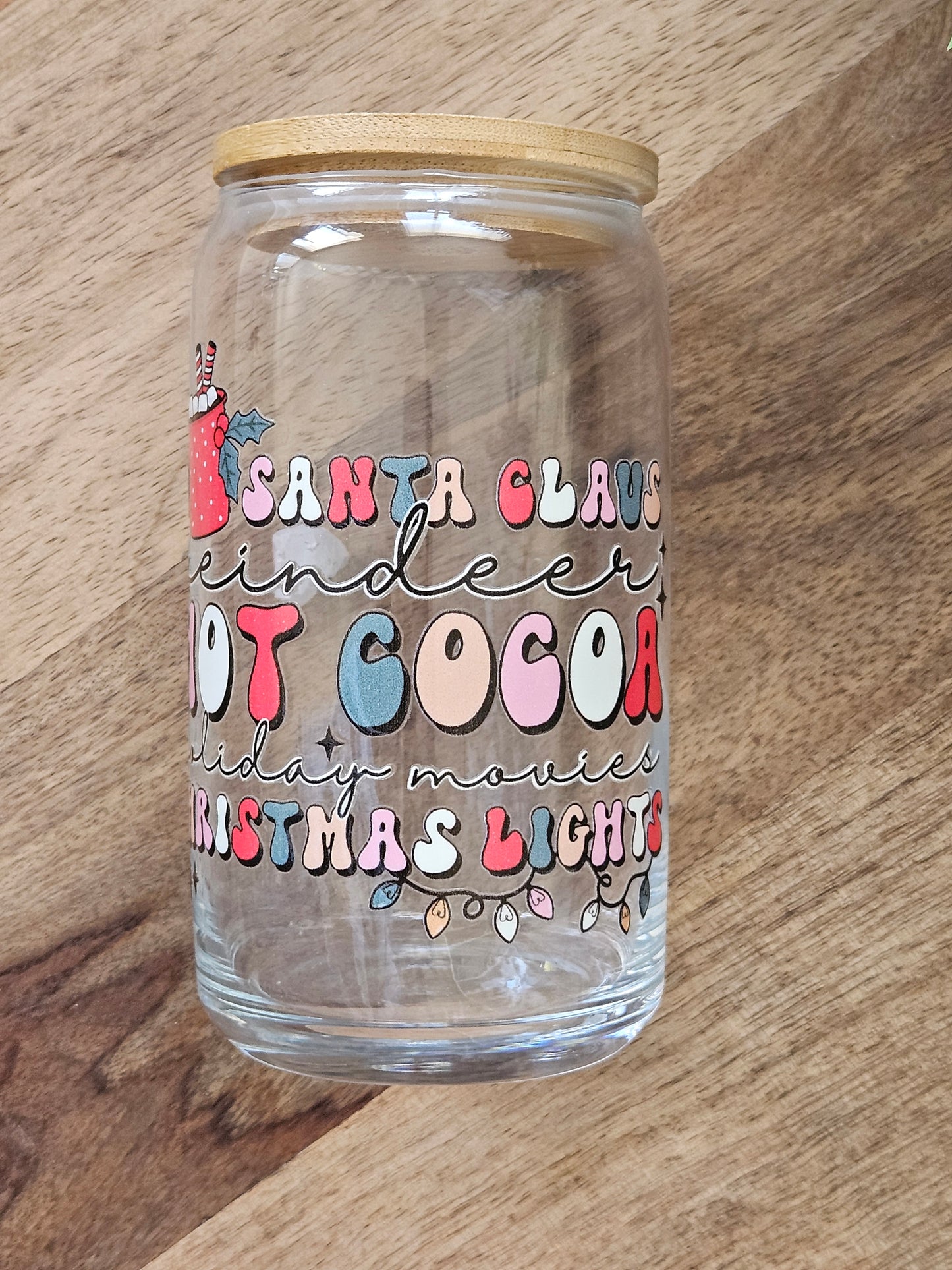 Hot Cocoa Glass Cup