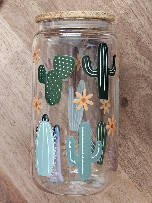 Cactus Glass Cup