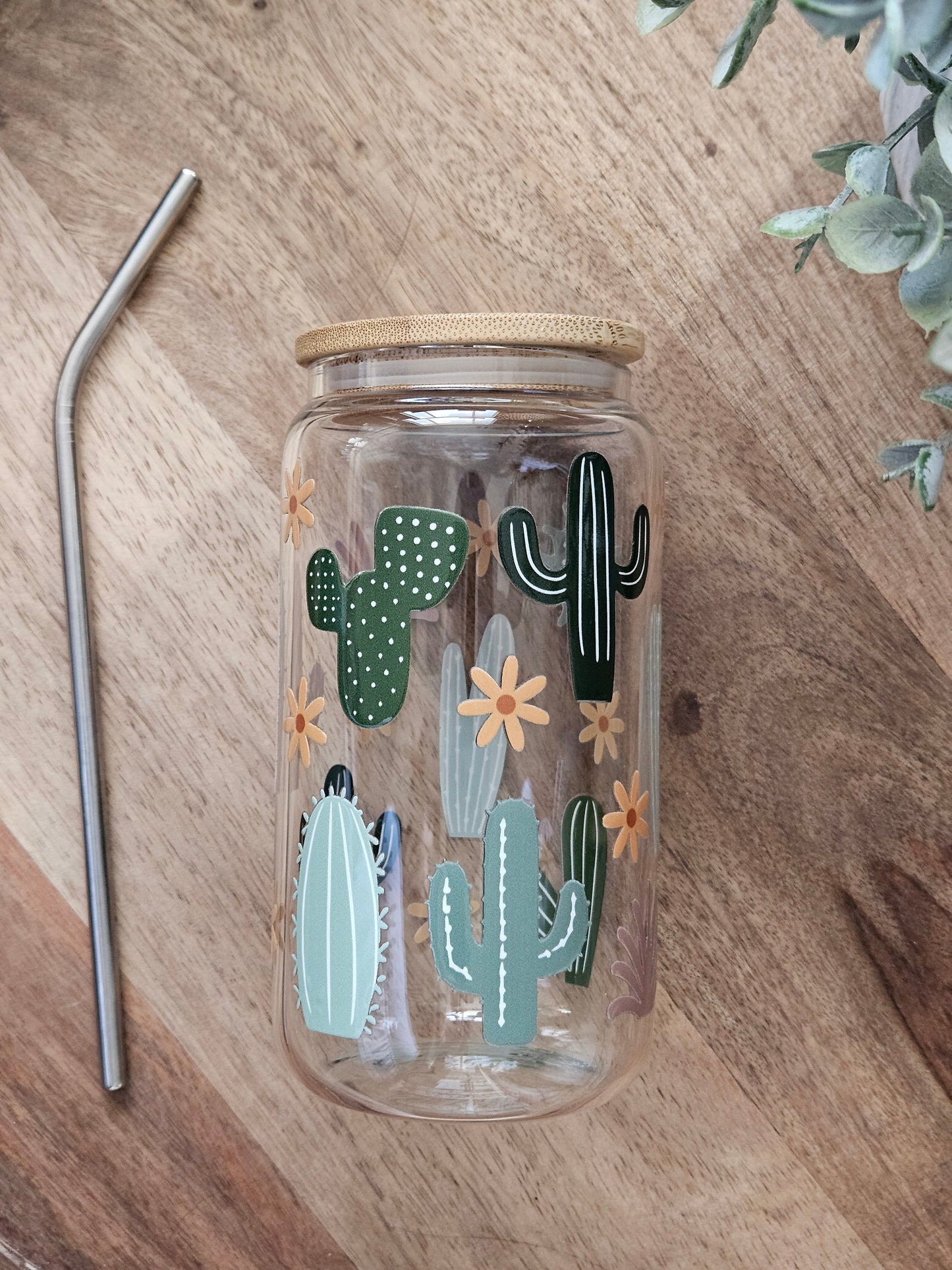 Cactus Glass Cup