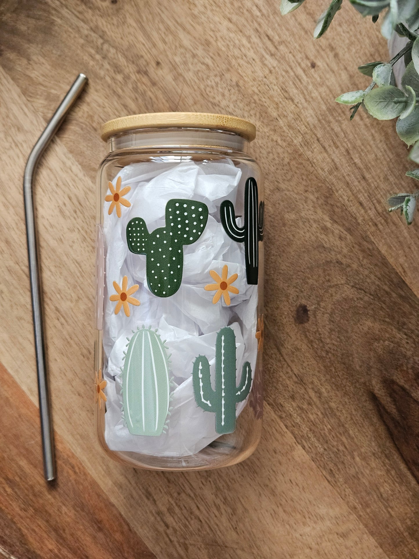 Cactus Glass Cup