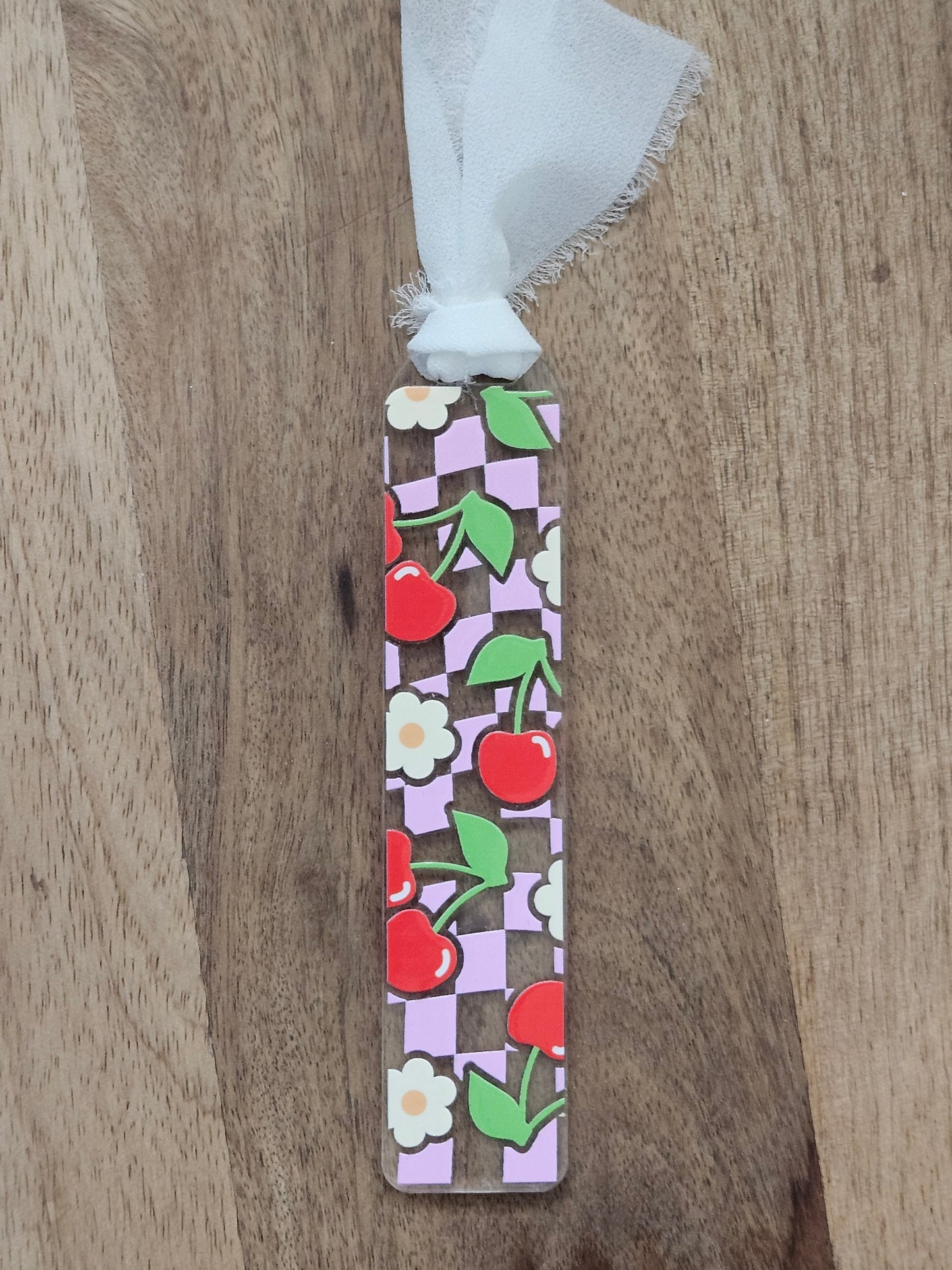 Checkered Cherries Bookmark