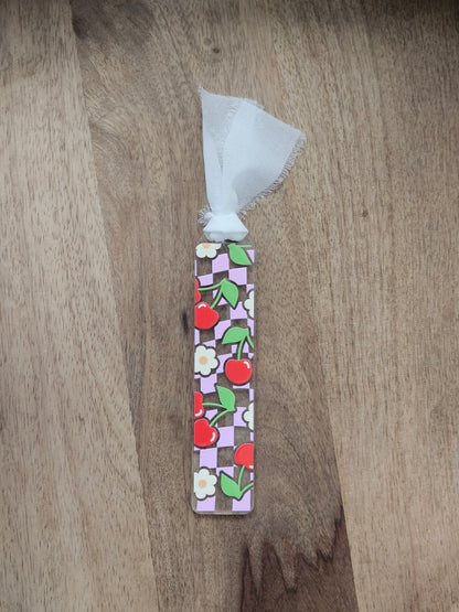 Checkered Cherries Bookmark