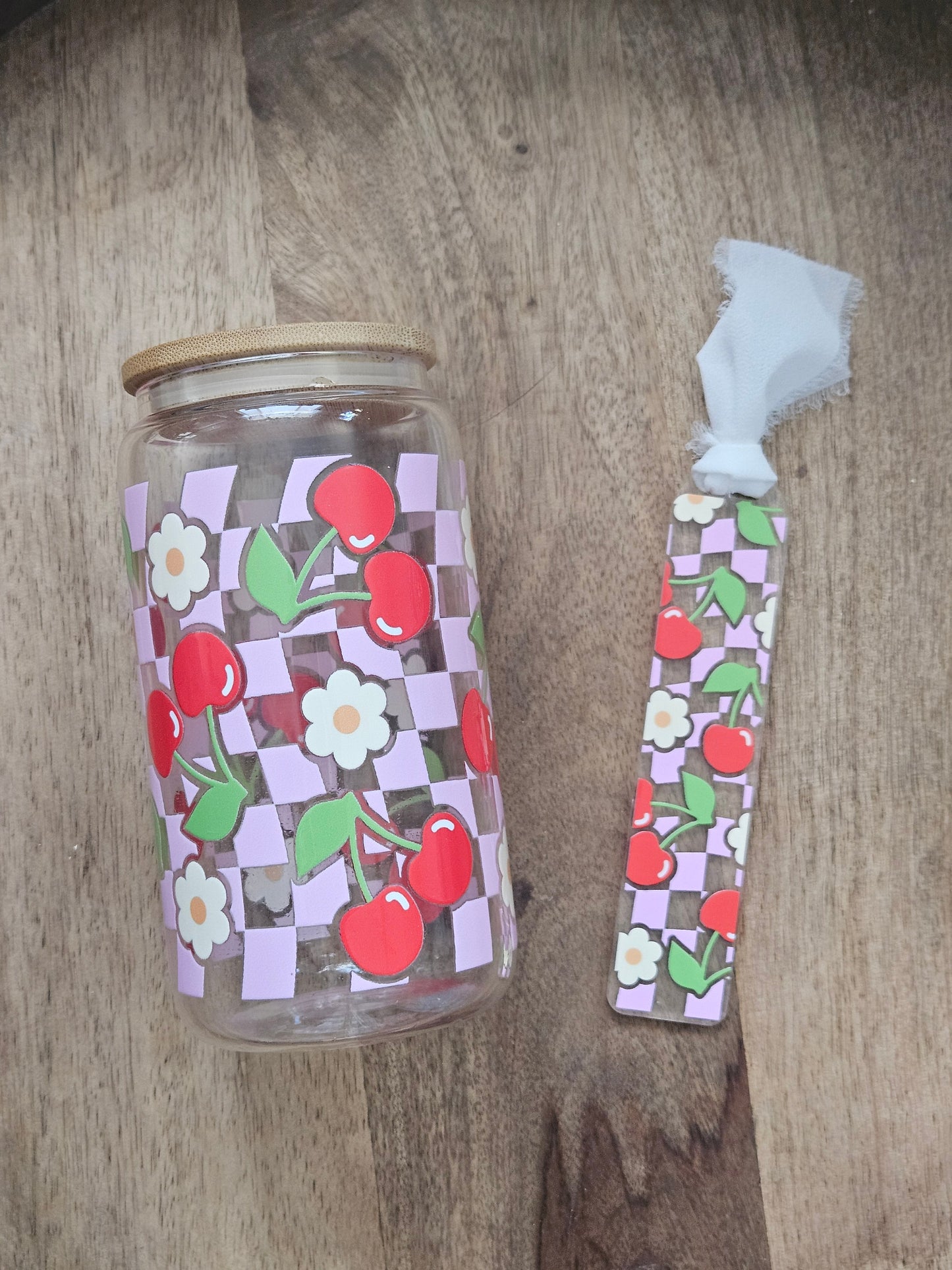 Checkered Cherries Bookmark