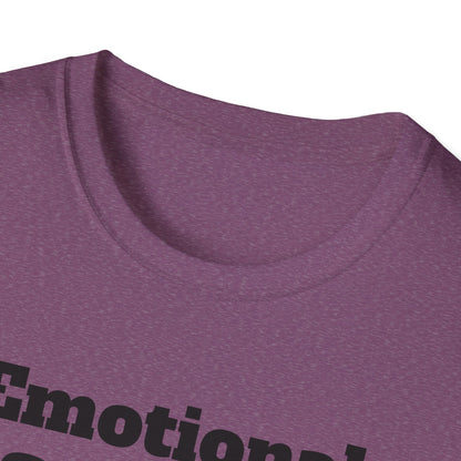 Emotional Support Human T-Shirt, Unisex Funny Tee, Pet Lover Gift, Animal Support Shirt, Casual Wear for Humans, Cute Animal Paw Print
