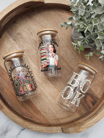 OOPS I Bought Another Book Glass Cup - Desert Blossom Gifts