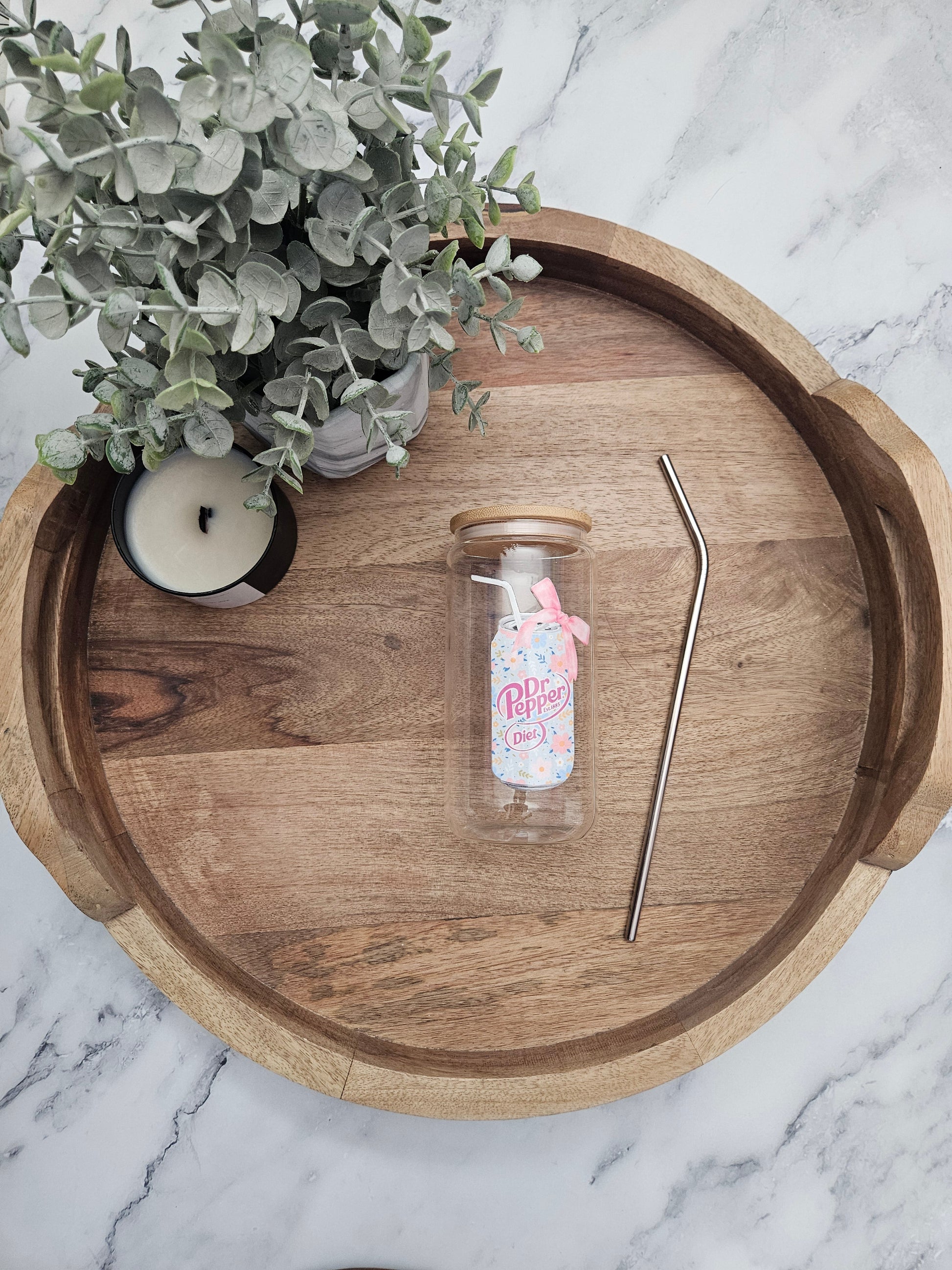Diet Dr. Pep Glass Cup - Desert Blossom Gifts
