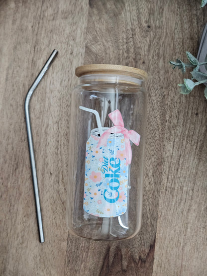 Diet Soda Glass Cup - Desert Blossom Gifts