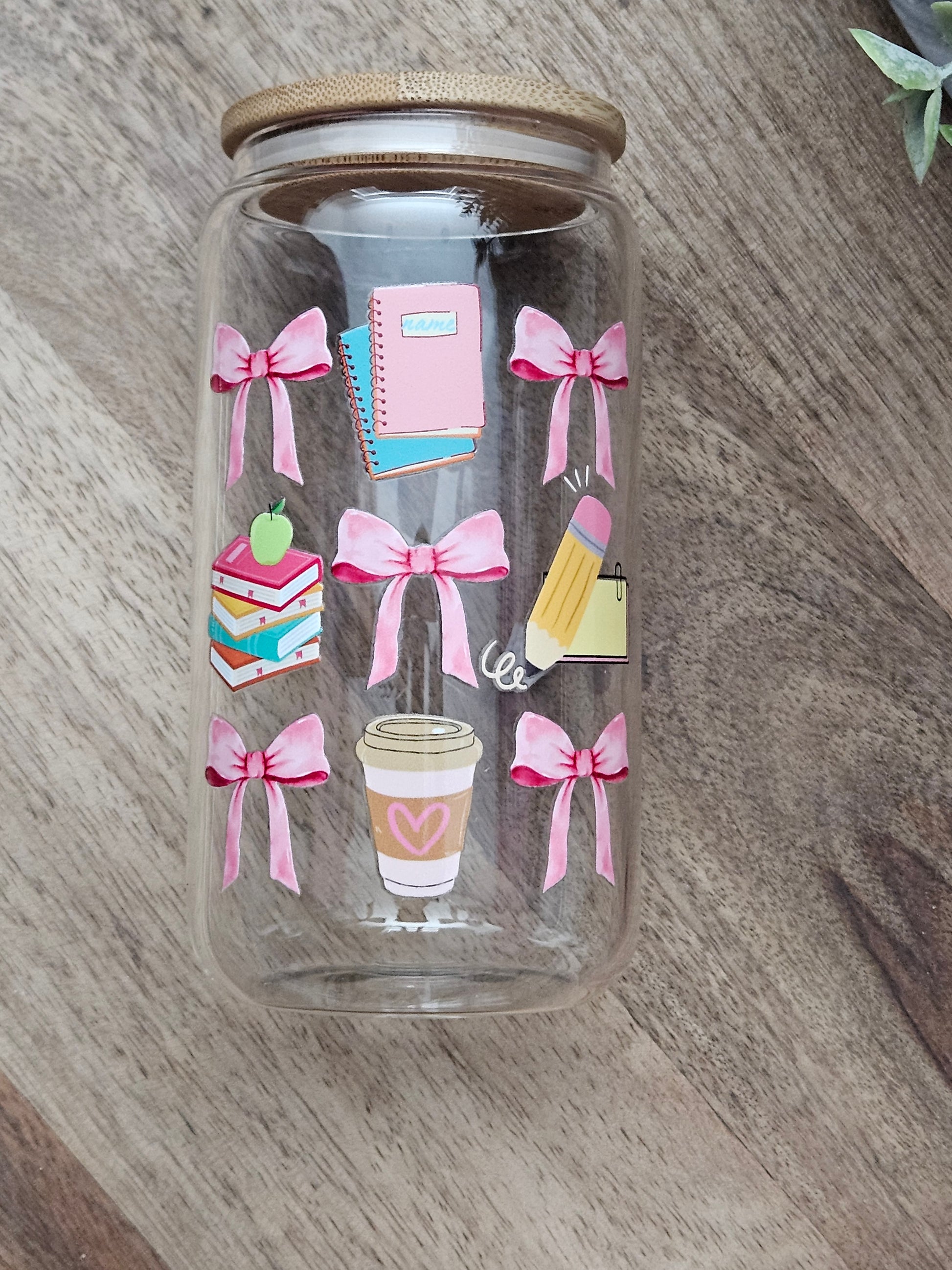 Teacher Coquette Glass Cup - Desert Blossom Gifts