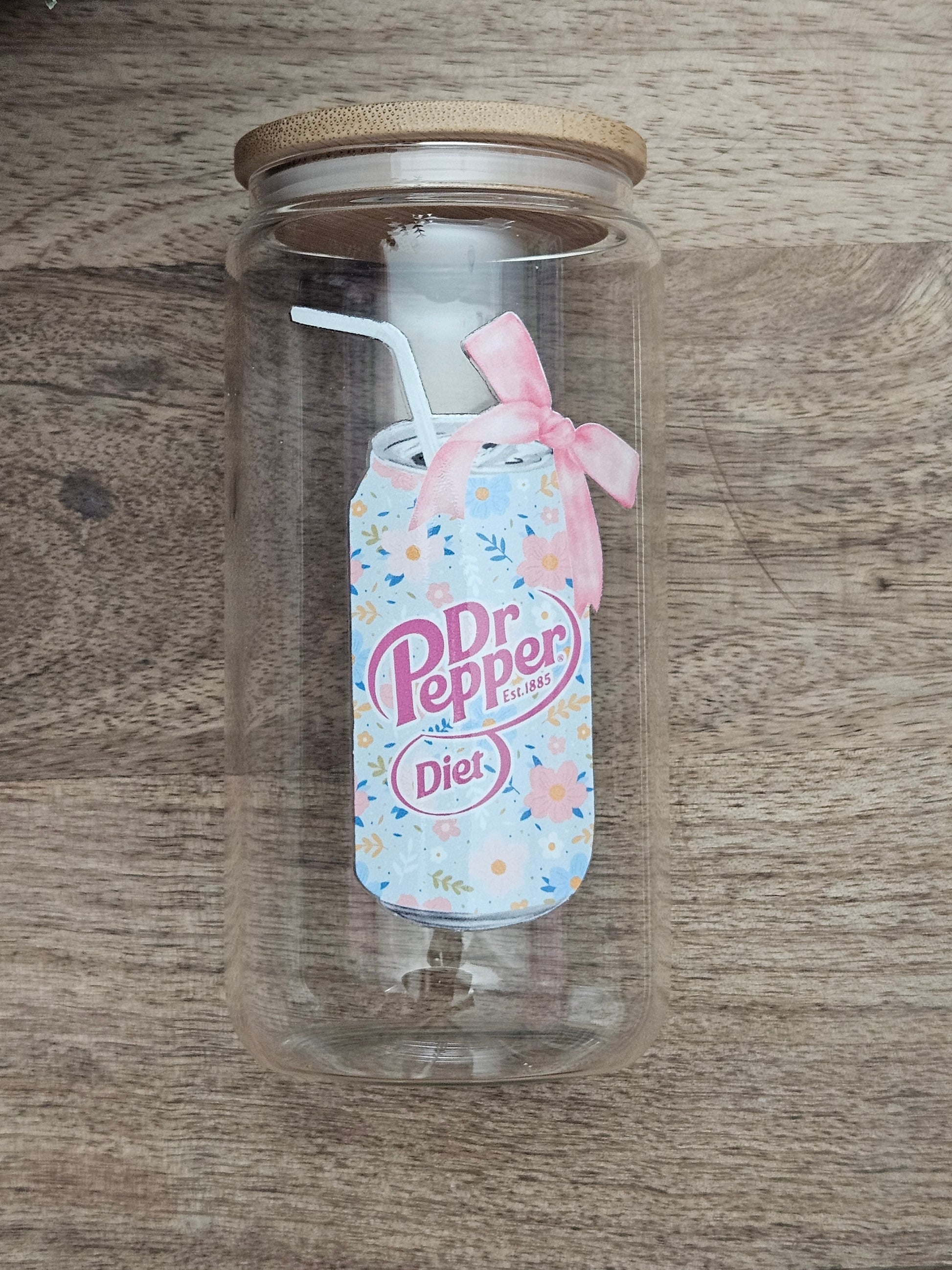 Diet Dr. Pep Glass Cup - Desert Blossom Gifts