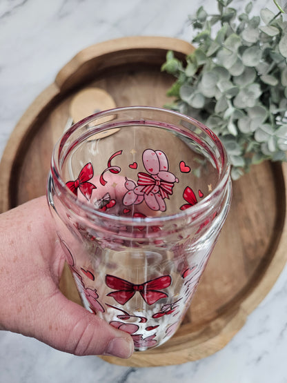 Valentine Balloon Dogs Glass Cup - Desert Blossom Gifts