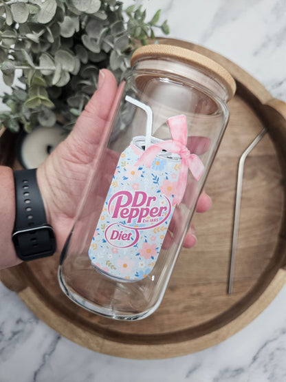 Diet Dr. Pep Glass Cup - Desert Blossom Gifts