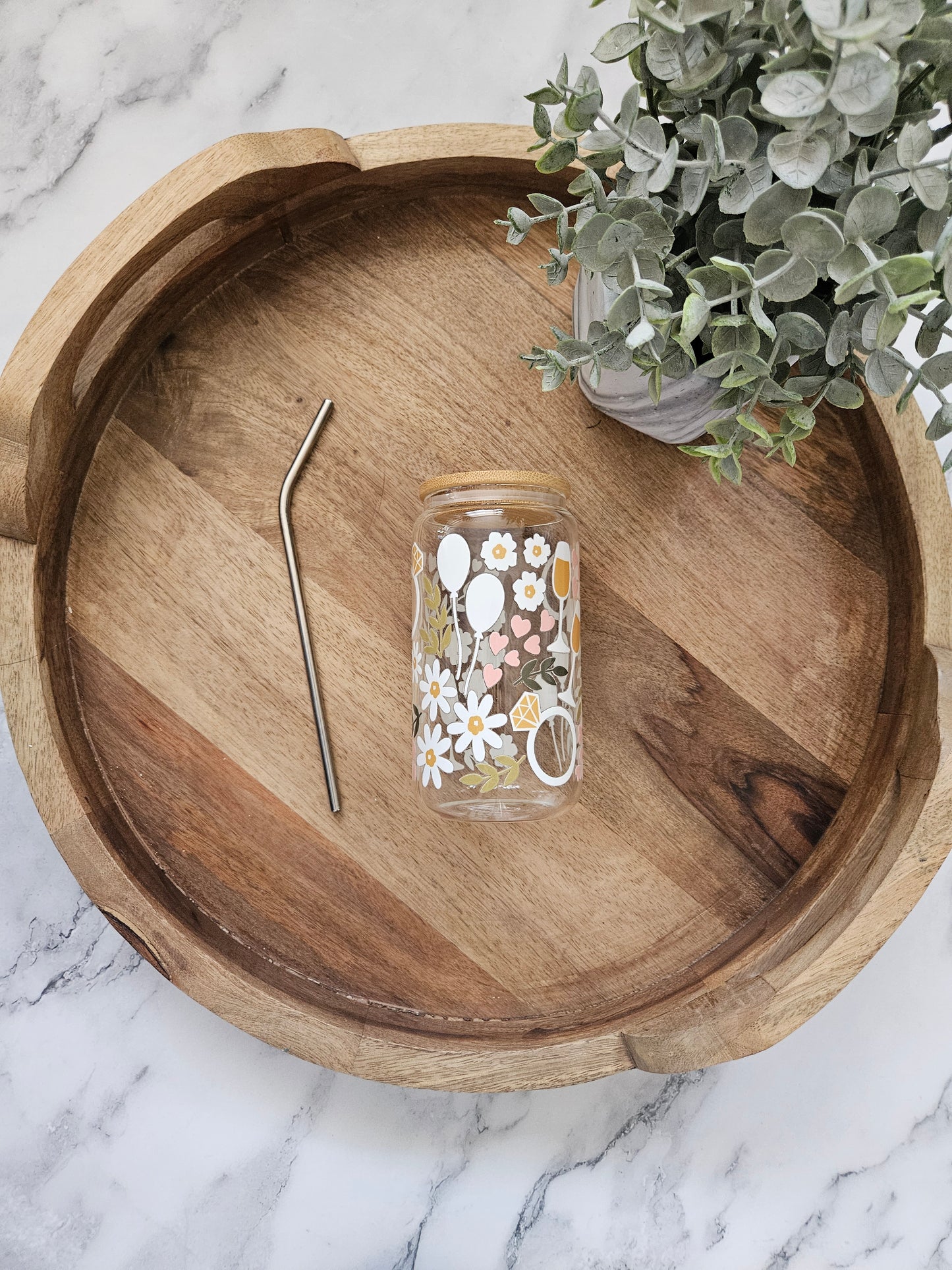 Engagement & Anniversary Glass Cup - Desert Blossom Gifts